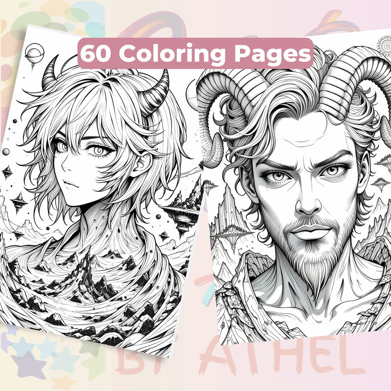 Capricorn Coloring Book Bundle - CraftNest - Digital Crafting and Art