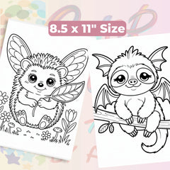 Chibi Fantasy Creatures Coloring Book Bundle - CraftNest - Digital Crafting and Art