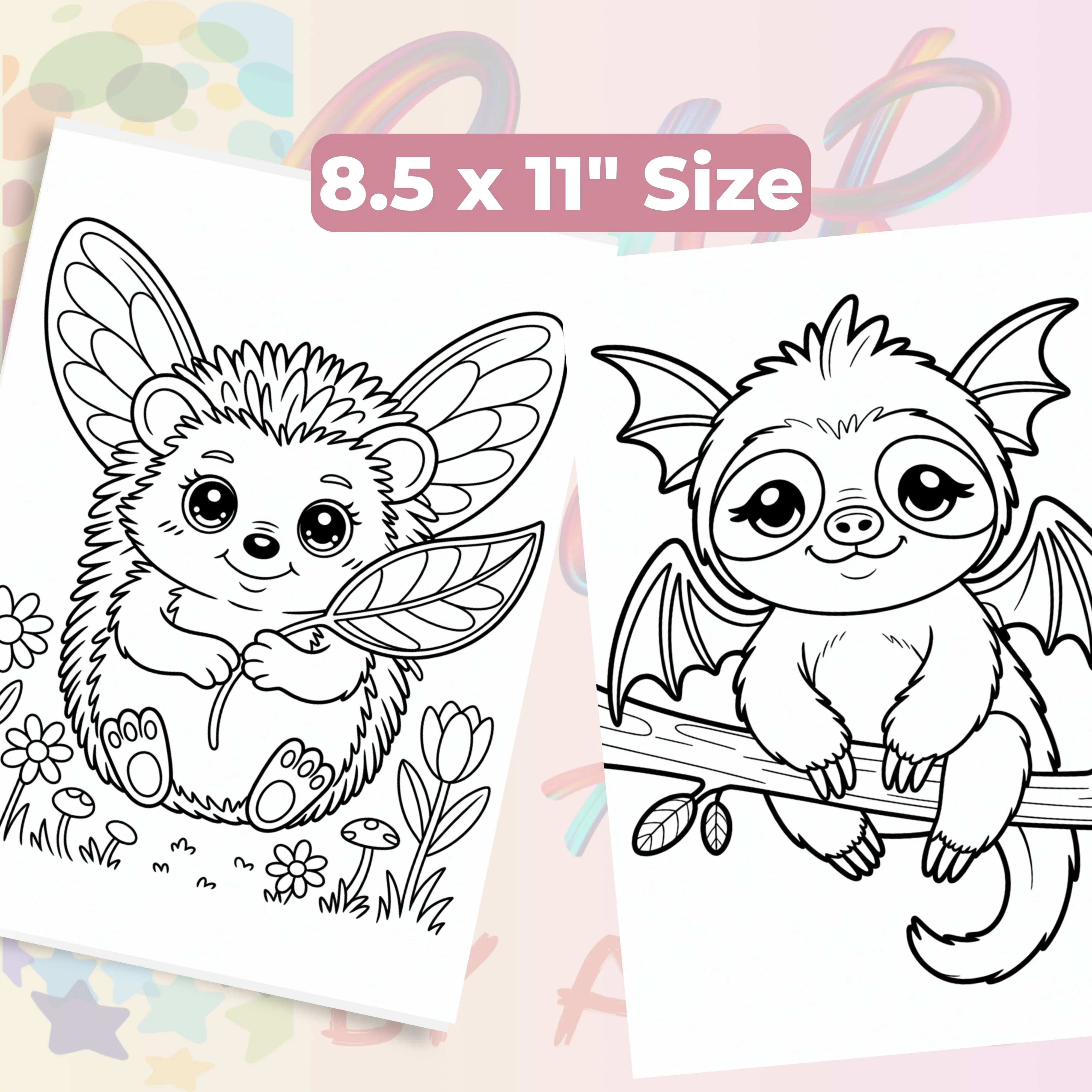 Chibi Fantasy Creatures Coloring Book Bundle - CraftNest - Digital Crafting and Art