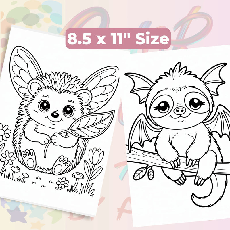 Chibi Fantasy Creatures Coloring Book Bundle - CraftNest - Digital Crafting and Art
