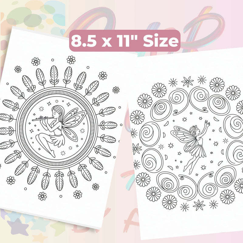 Fairy Mandala Coloring Book Bundle - CraftNest - Digital Crafting and Art