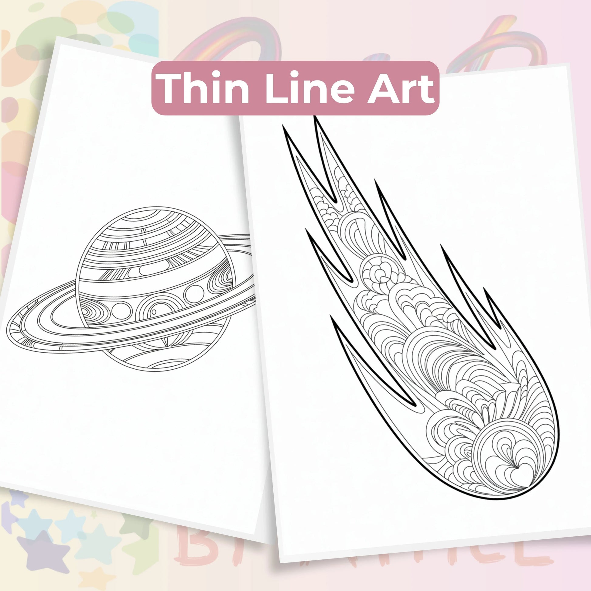 Zentangle & Monochrome Celestial Coloring Books Bundle - CraftNest - Digital Crafting and Art