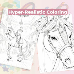 Horses Coloring Books Bundle - CraftNest - Digital Crafting and Art