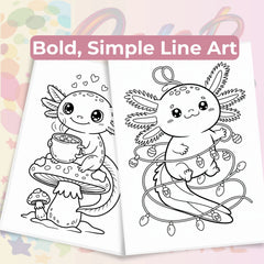 Axolotl Christmas Coloring Book Bundle - CraftNest - Digital Crafting and Art