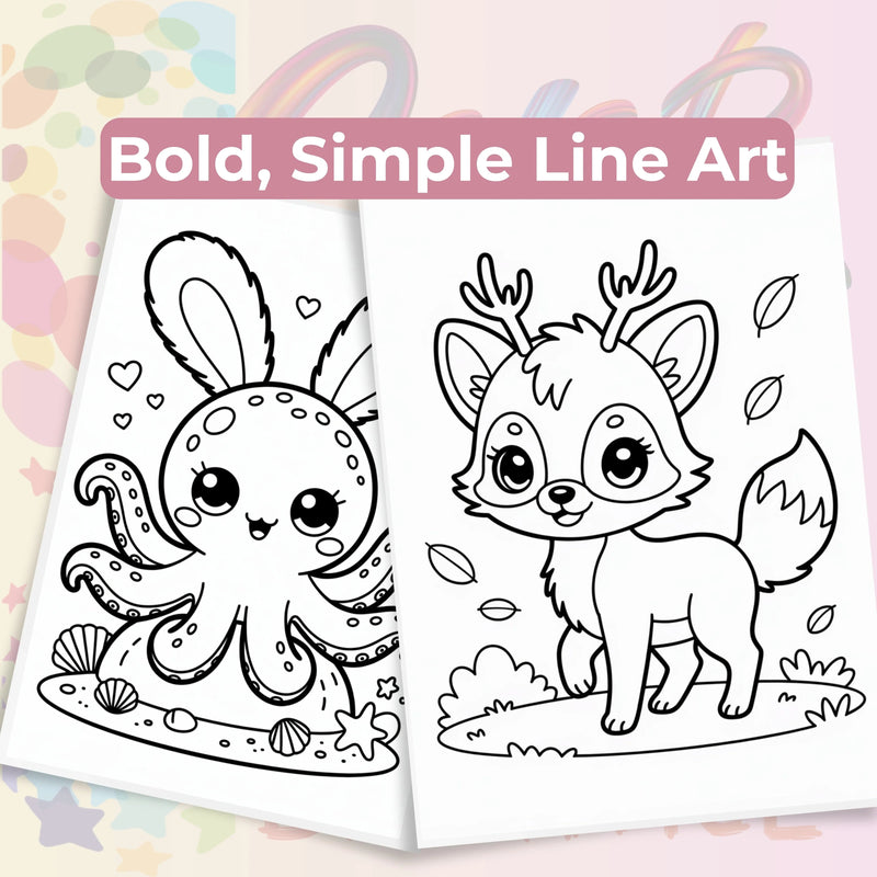 Chibi Fantasy Creatures Coloring Book Bundle - CraftNest - Digital Crafting and Art