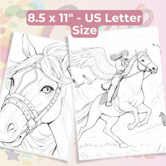 Horses Coloring Books Bundle - CraftNest - Digital Crafting and Art