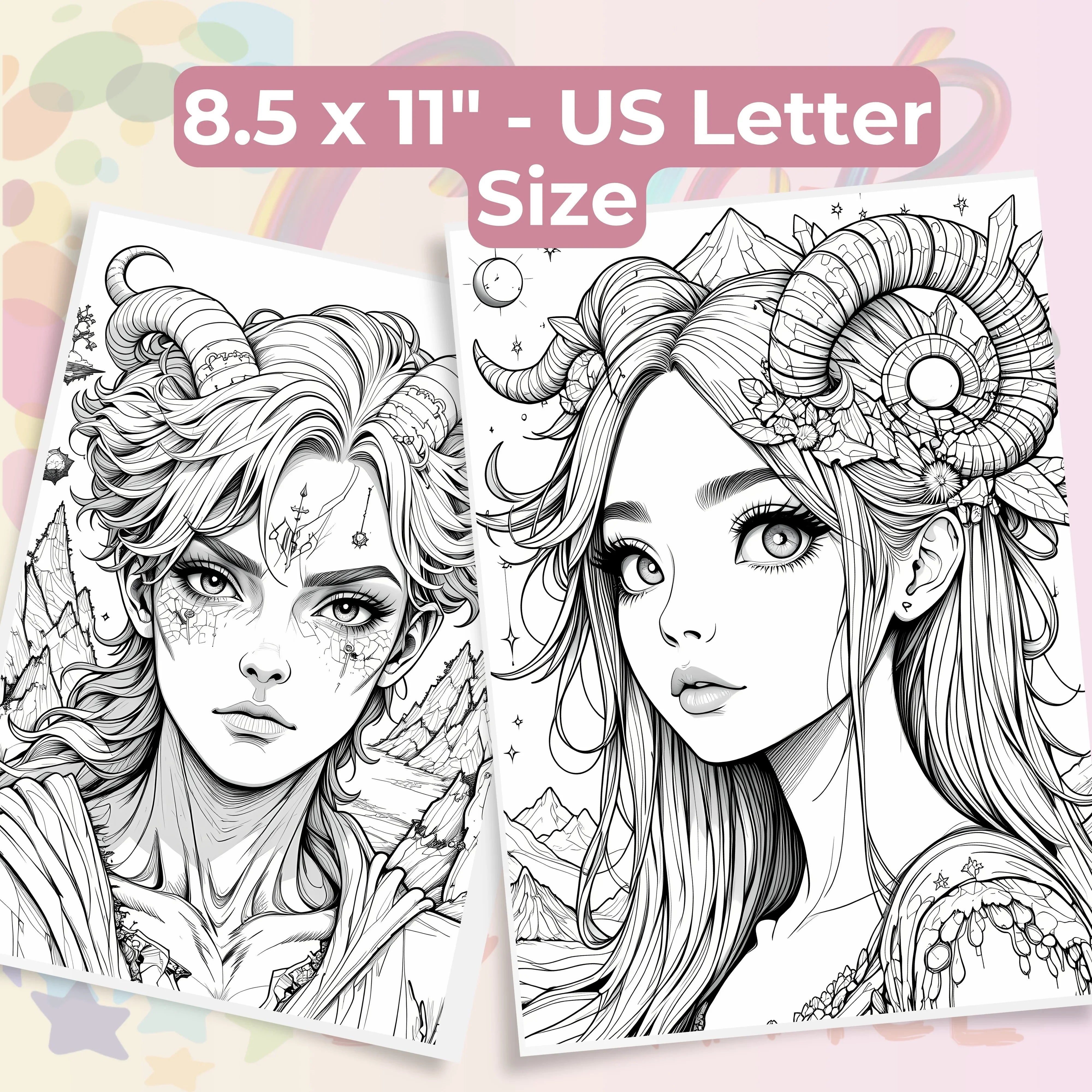 Capricorn Coloring Book Bundle - CraftNest - Digital Crafting and Art