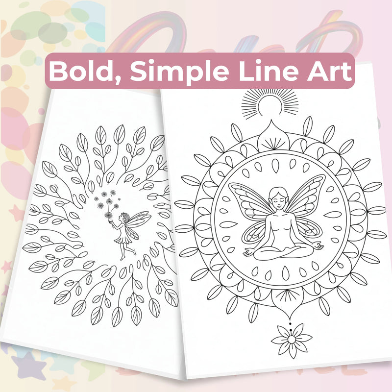 Fairy Mandala Coloring Book Bundle - CraftNest - Digital Crafting and Art