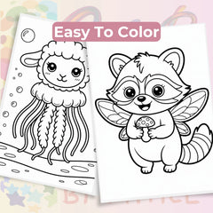 Chibi Fantasy Creatures Coloring Book Bundle - CraftNest - Digital Crafting and Art