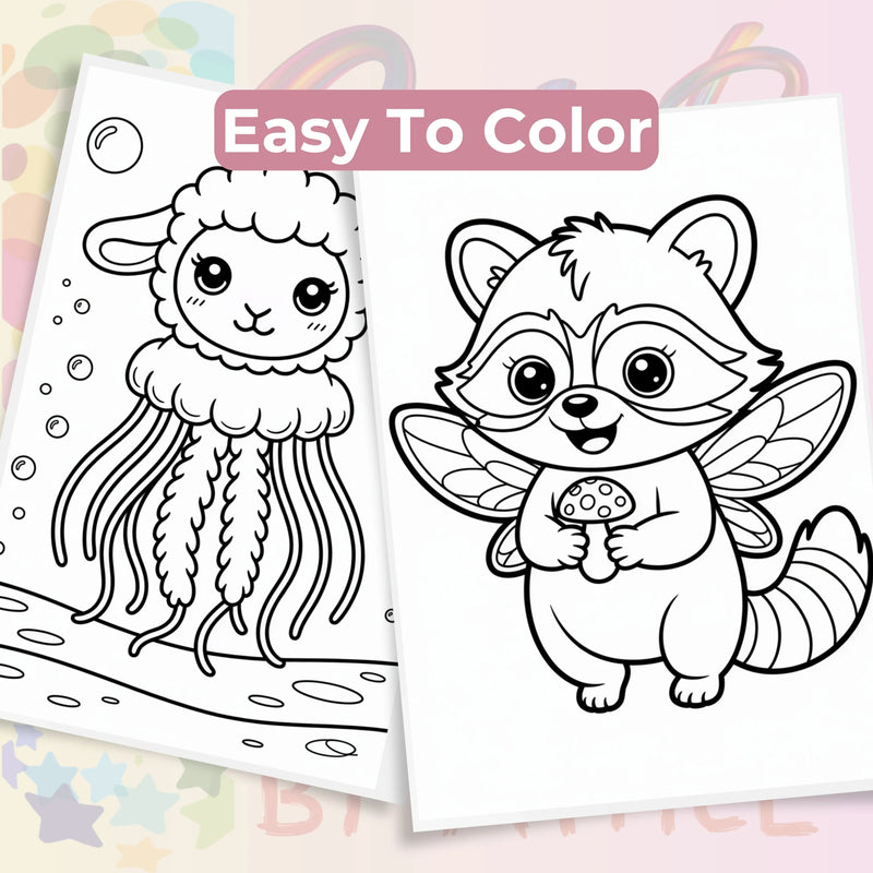 Chibi Fantasy Creatures Coloring Book Bundle - CraftNest - Digital Crafting and Art