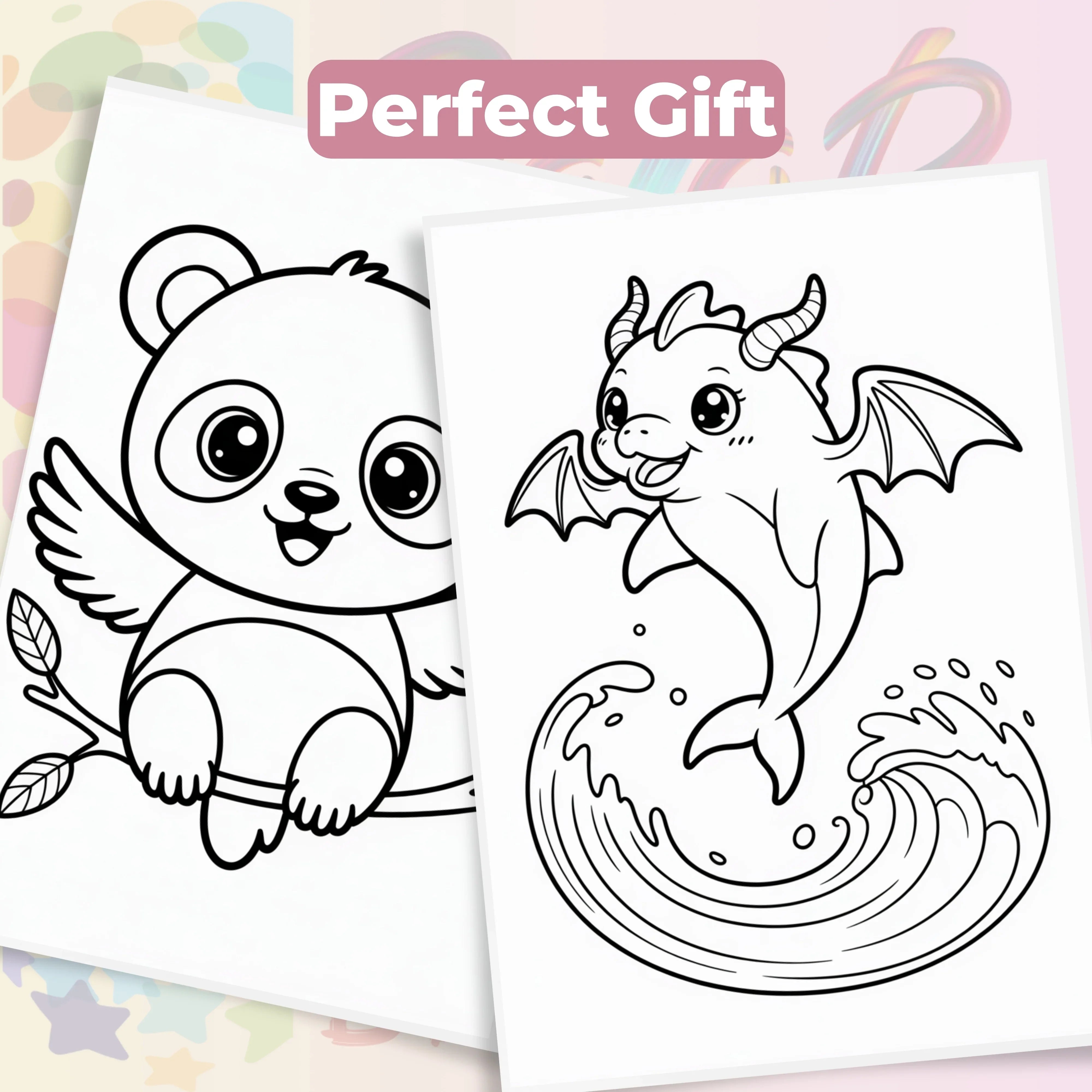 Chibi Fantasy Creatures Coloring Book Bundle - CraftNest - Digital Crafting and Art