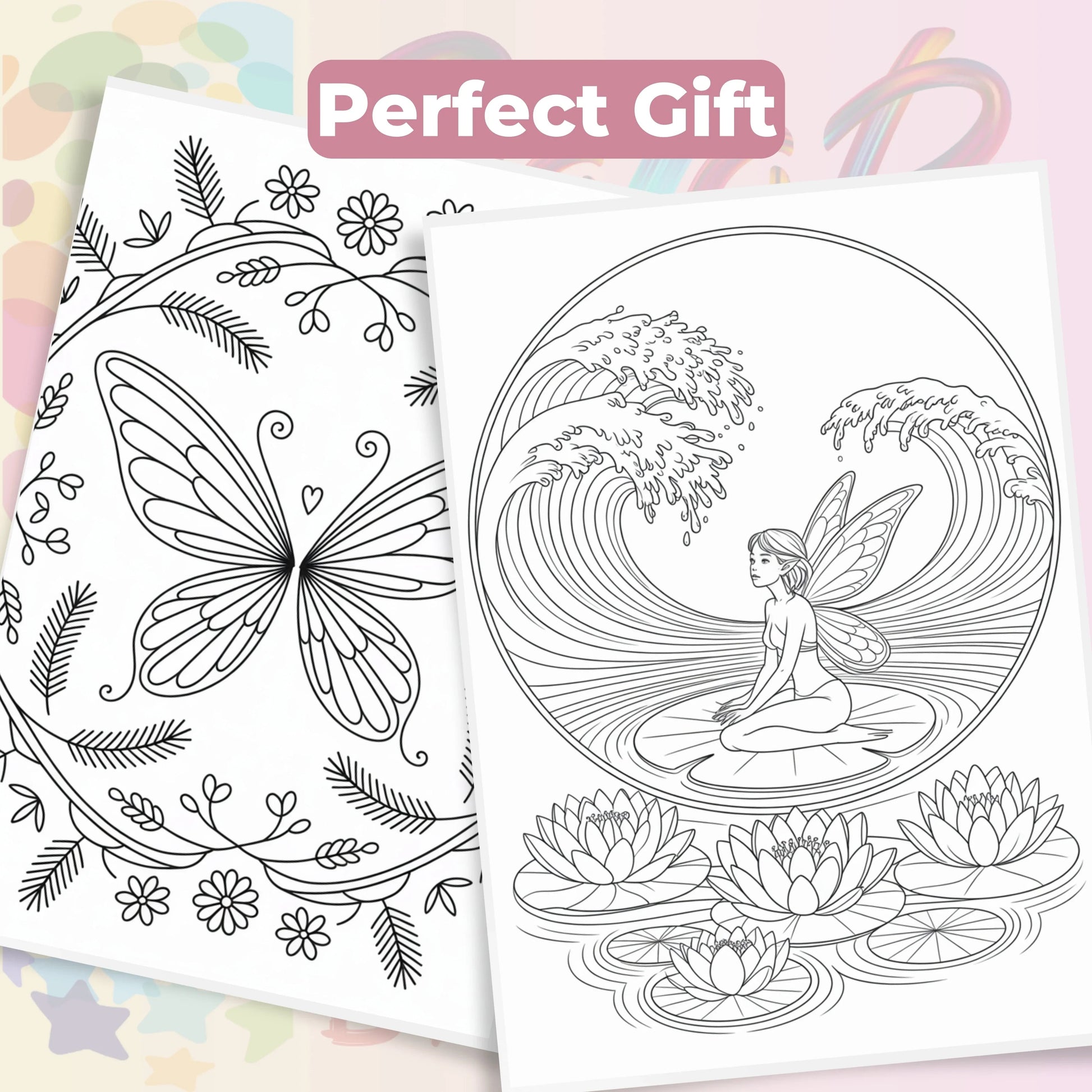 Fairy Mandala Coloring Book Bundle - CraftNest - Digital Crafting and Art