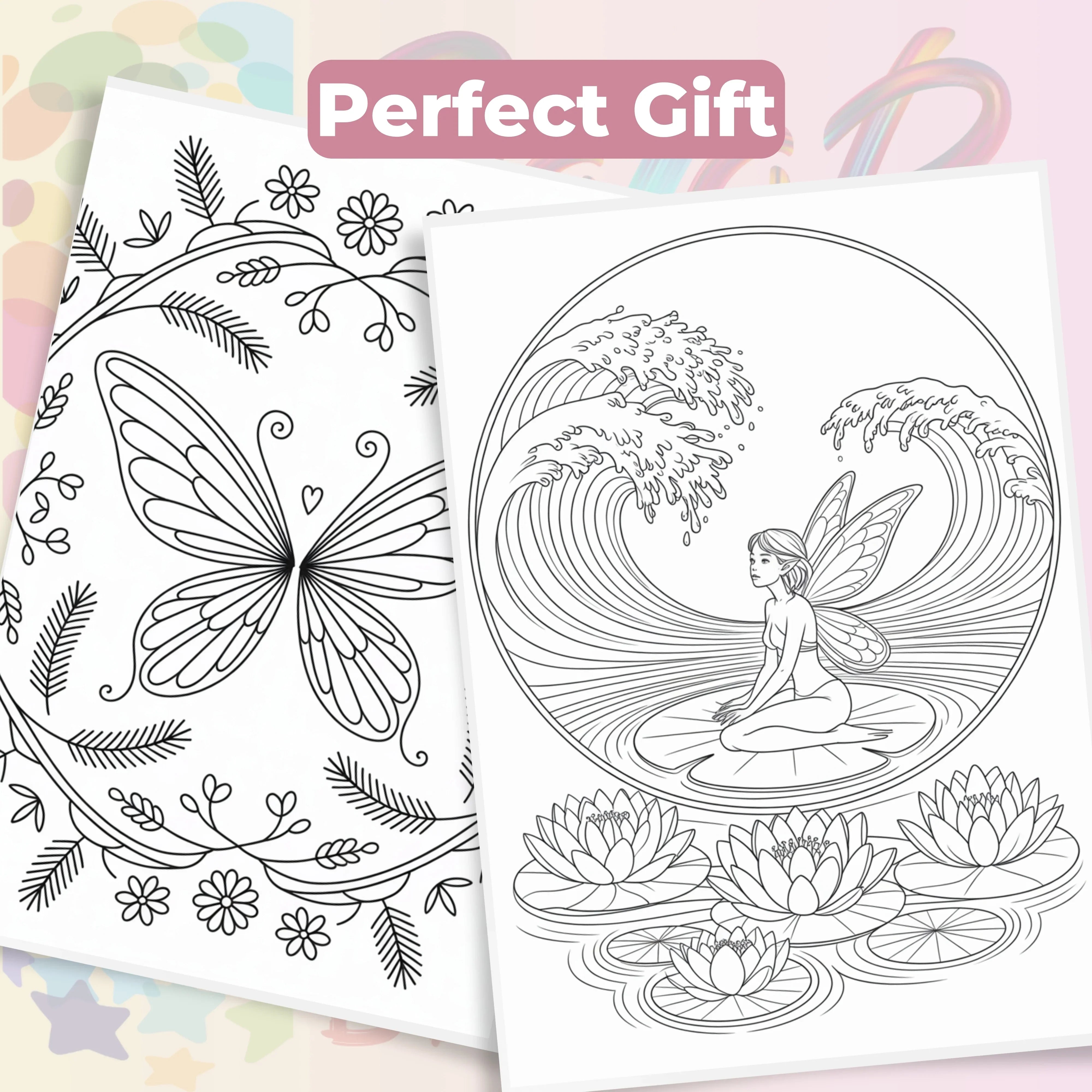 Fairy Mandala Coloring Book Bundle - CraftNest - Digital Crafting and Art