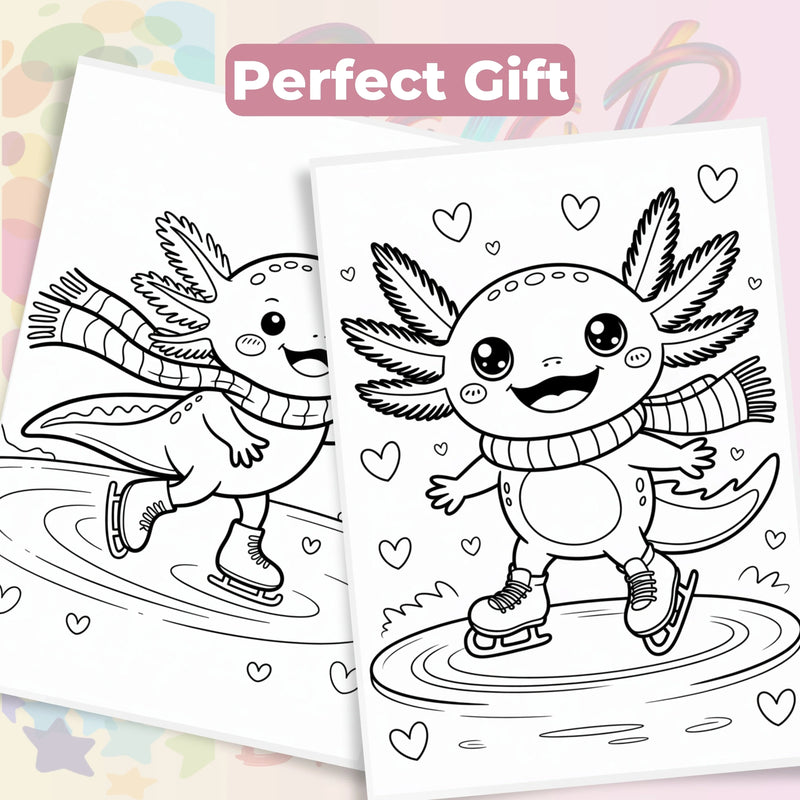 Axolotl Christmas Coloring Book Bundle - CraftNest - Digital Crafting and Art