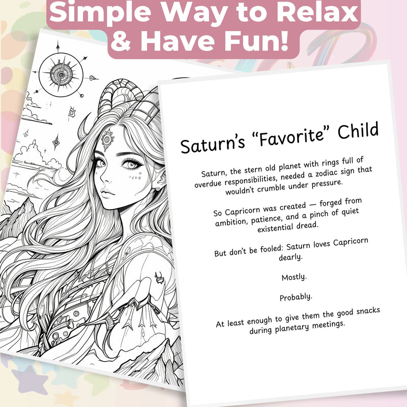 Capricorn Coloring Book Bundle - CraftNest - Digital Crafting and Art