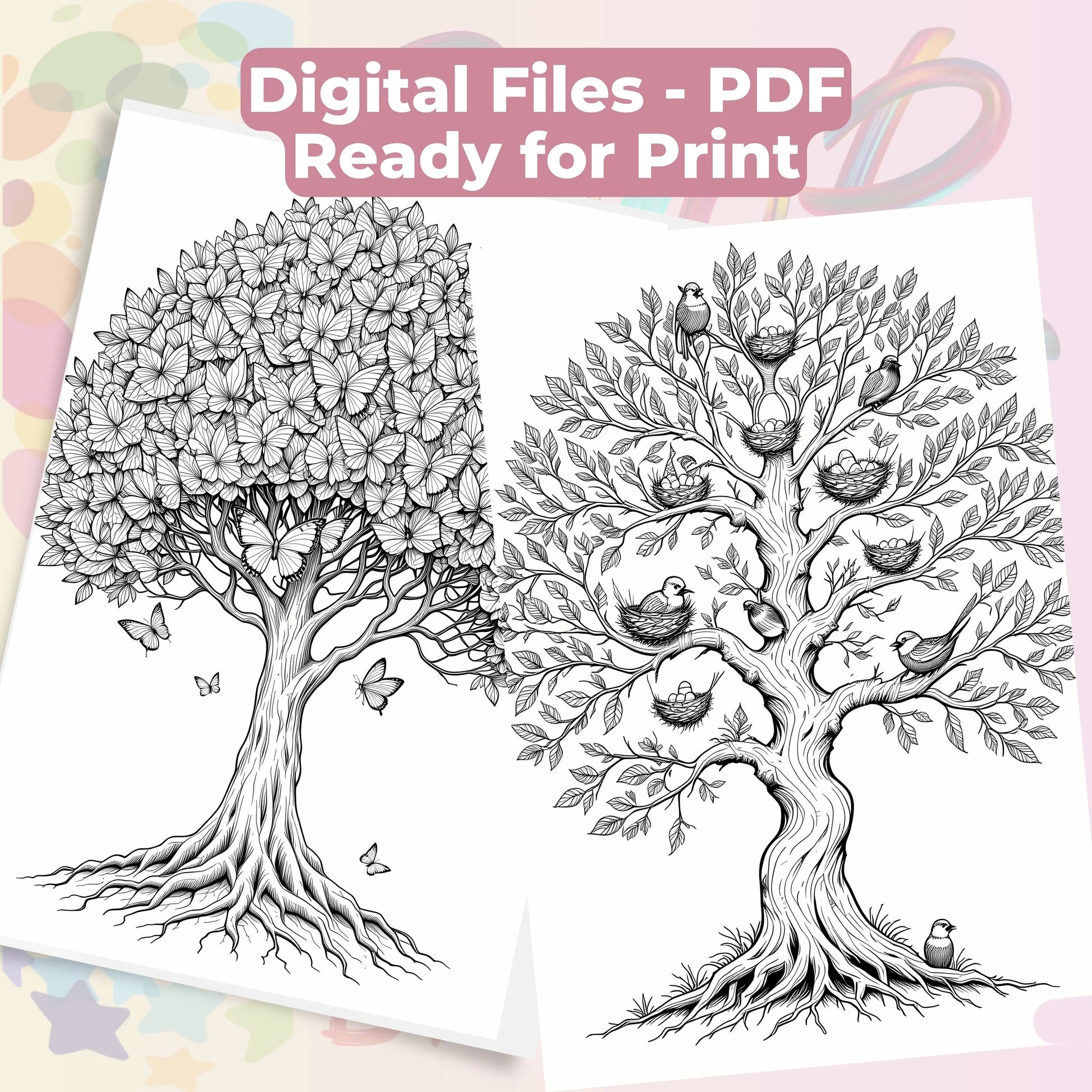 Tree of Life Coloring Book Bundle - CraftNest - Digital Crafting and Art