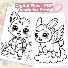 Chibi Fantasy Creatures Coloring Book Bundle - CraftNest - Digital Crafting and Art