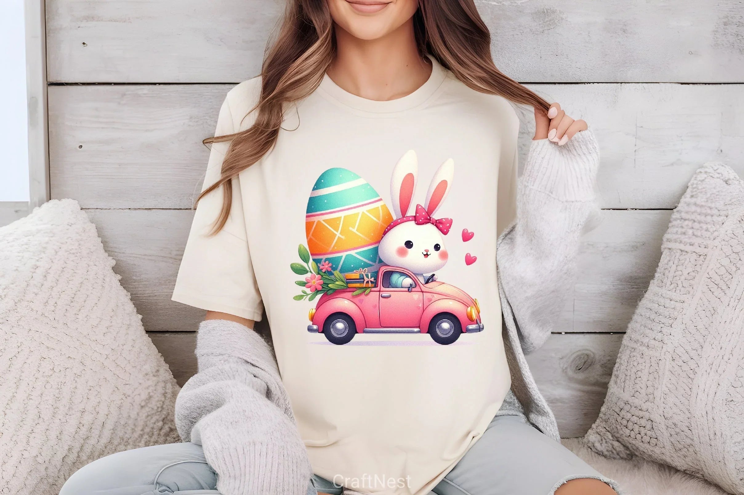 Bunny Truck Valentine Clipart Bundle - CraftNest - Digital Crafting and Art