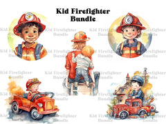 Kid Firefighter Clipart - CraftNest