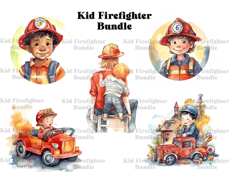 Kid Firefighter Clipart - CraftNest