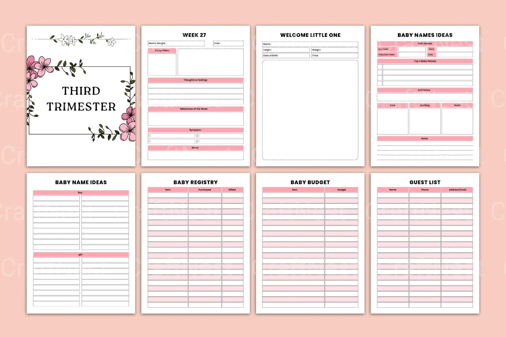 Pregnancy KDP Journal: Track Your Journey - CraftNest - Digital Crafting and Art
