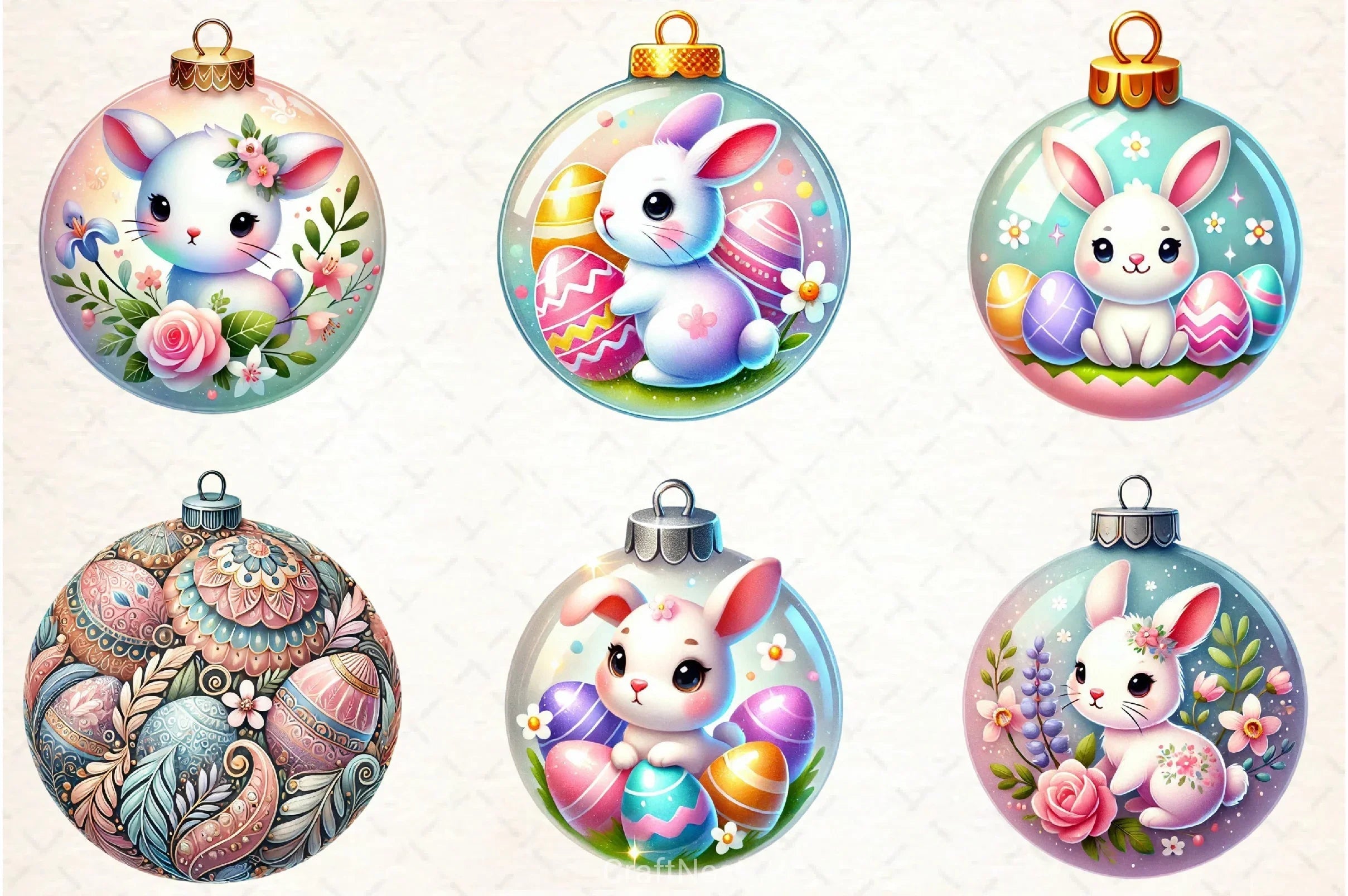 Easter Baubles Clipart Bundle - CraftNest - Digital Crafting and Art