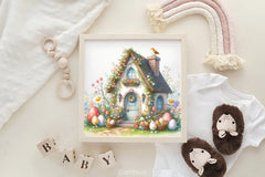 Cute Easter Eggs House Clipart Bundle - CraftNest - Digital Crafting and Art