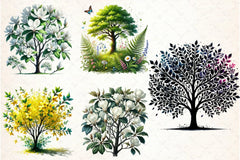 Pastel Spring Trees Clipart Bundle 2 - CraftNest - Digital Crafting and Art