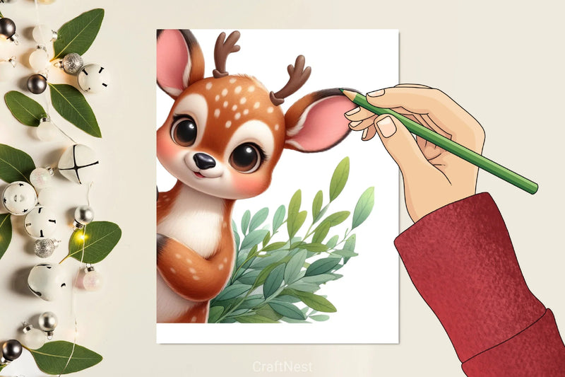 Cute Deer Clipart Bundle - CraftNest - Digital Crafting and Art
