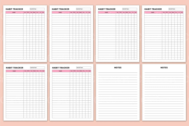 Days Habit Tracker: Boost Your Productivity - CraftNest - Digital Crafting and Art