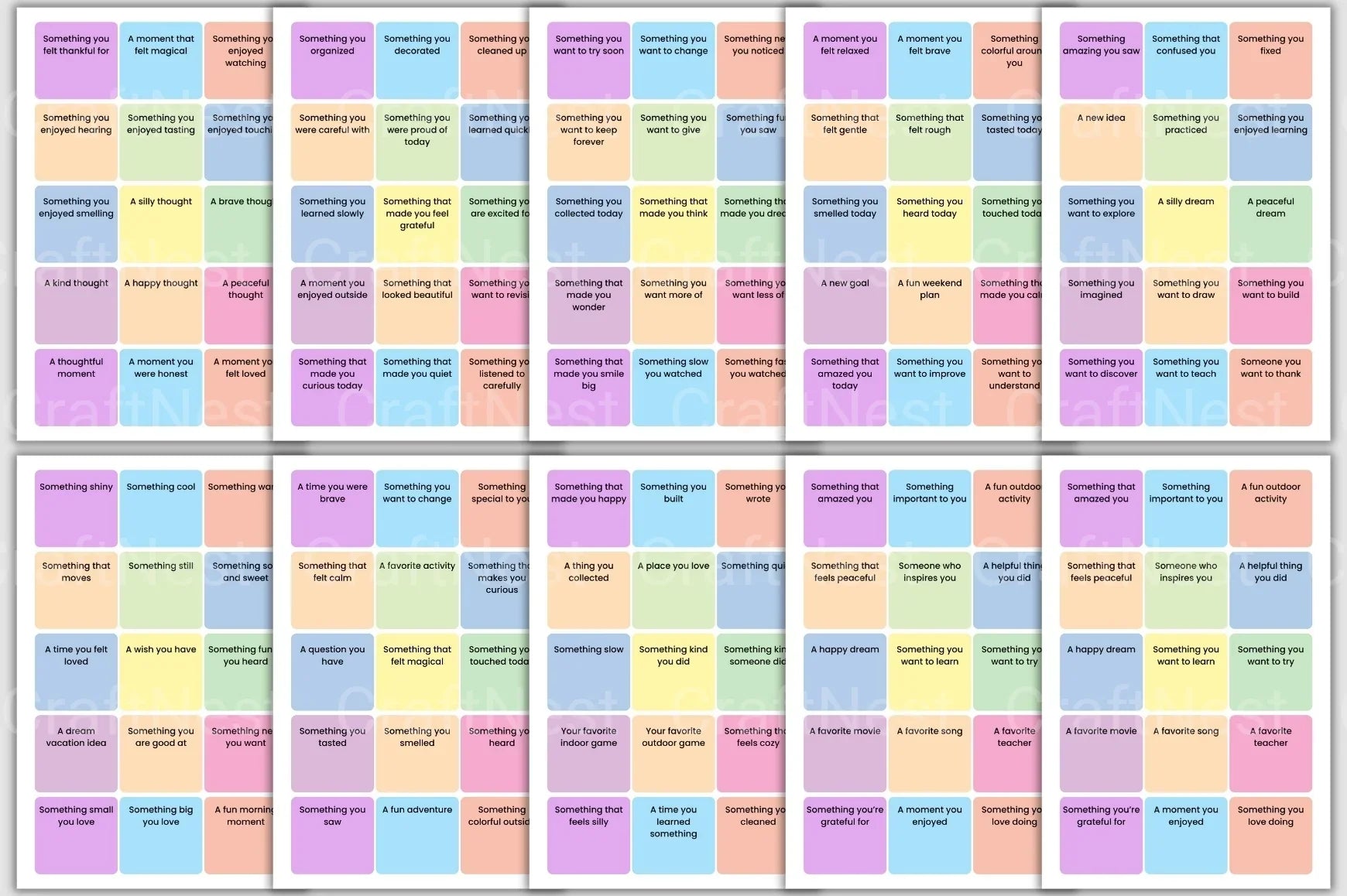700 Creative Kids Prompts Card Set - CraftNest - Digital Crafting and Art
