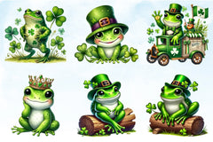 St. Patrick's Frog Clipart Bundle - CraftNest - Digital Crafting and Art
