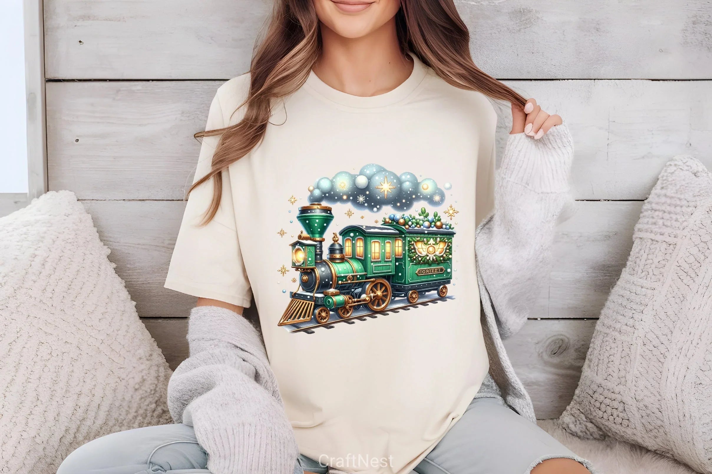 Christmas Vintage Train Clipart Bundle - CraftNest - Digital Crafting and Art