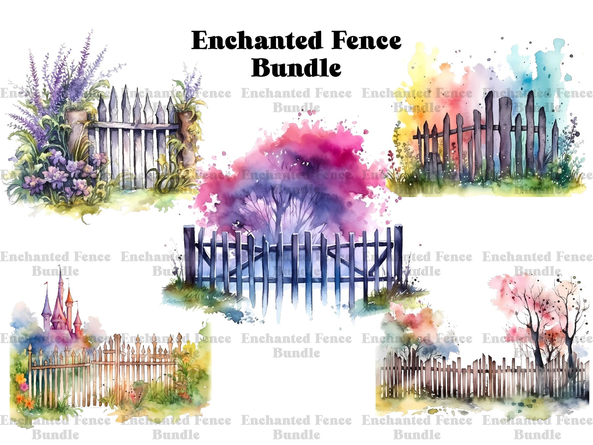 Enchanted Fence Clipart - CraftNest