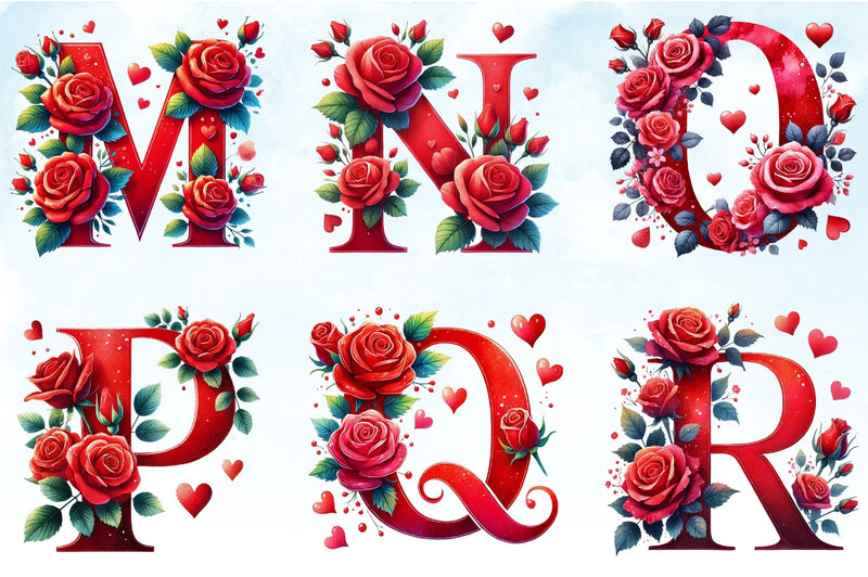 Valentine's Letters Clipart Bundle - CraftNest - Digital Crafting and Art