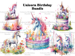 Unicorn Birthday Clipart - CraftNest