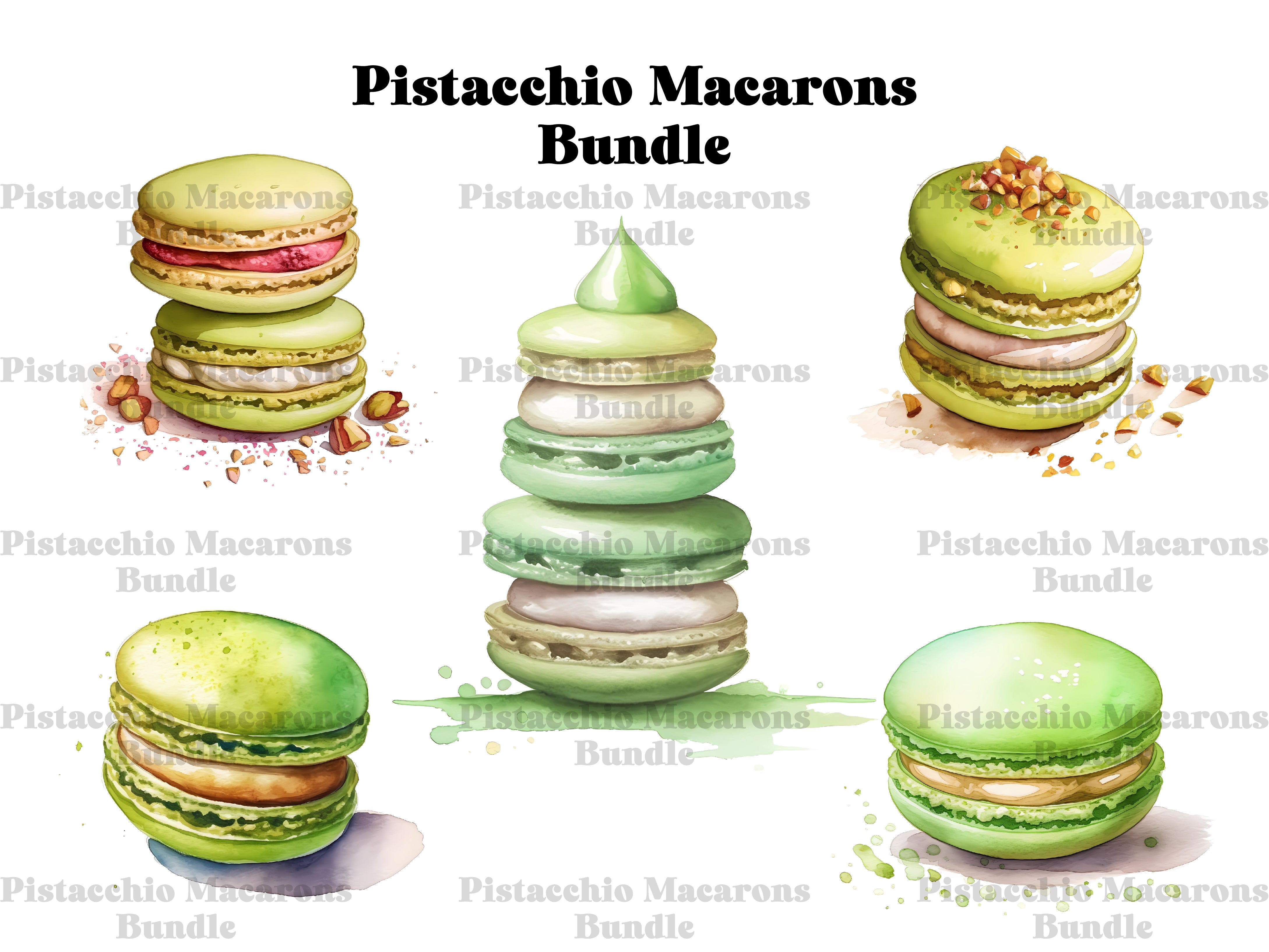 Pistachio Macarons Clipart - CraftNest