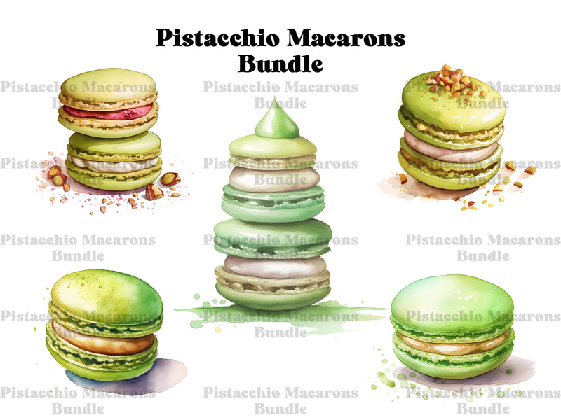 Pistachio Macarons Clipart - CraftNest