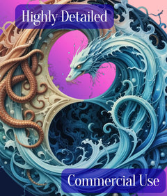 Fantasy Yin Yang Clipart Bundle - CraftNest - Digital Crafting and Art