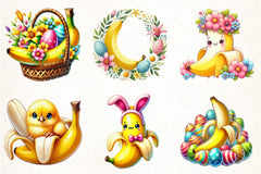 Easter Banana Clipart Bundle - CraftNest - Digital Crafting and Art