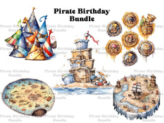 Pirate Birthday Clipart - CraftNest