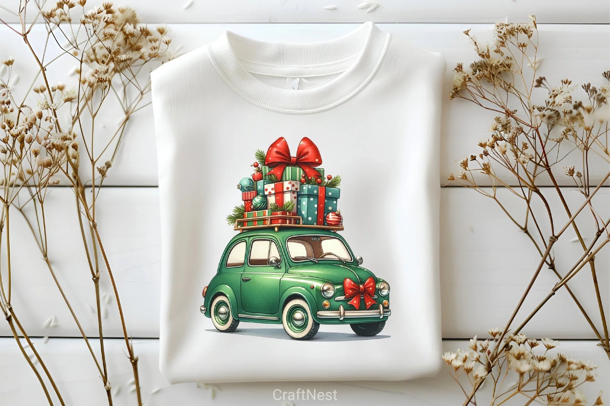 Christmas Car Clipart Bundle 2 - CraftNest - Digital Crafting and Art