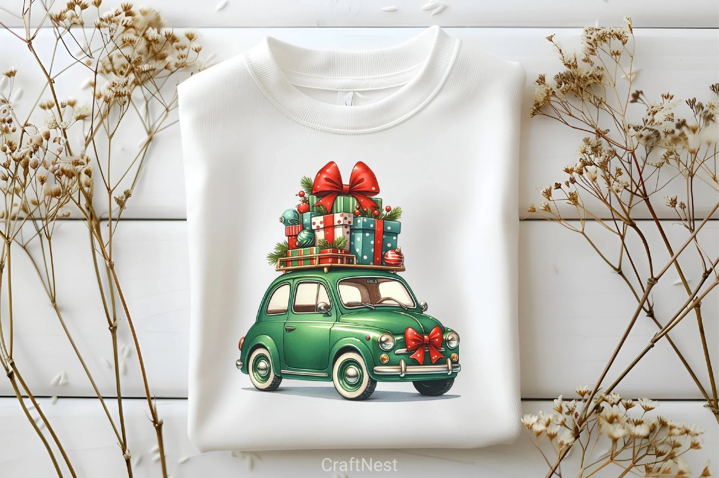 Christmas Car Clipart Bundle 2 - CraftNest - Digital Crafting and Art