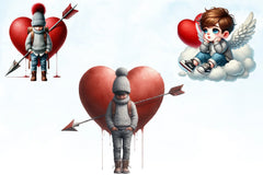 Valentine Cupid Boy Clipart Bundle - CraftNest - Digital Crafting and Art