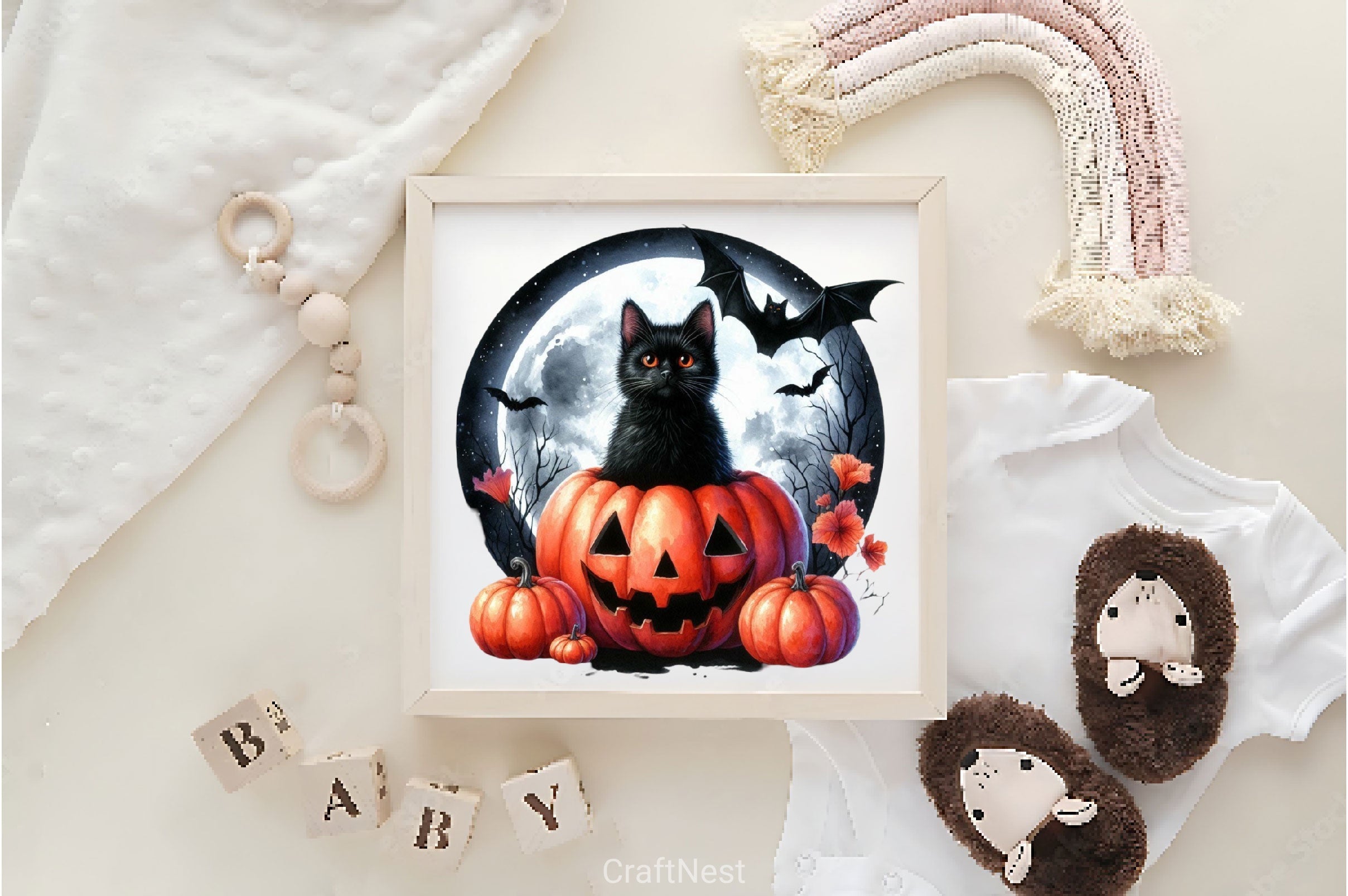 Halloween Black Cat Clipart Bundle 9