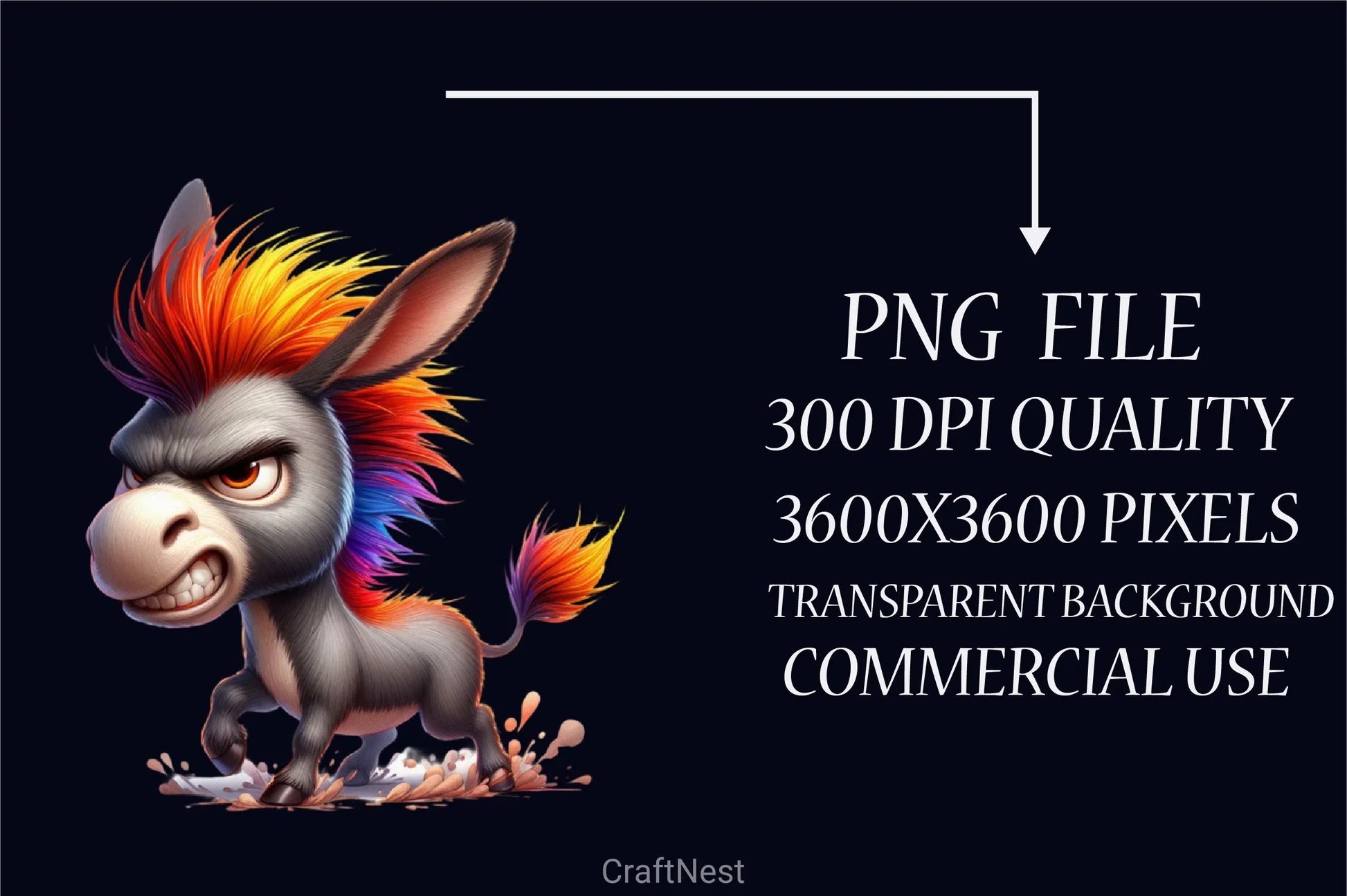 Angry Donkeys Clipart Bundle - CraftNest - Digital Crafting and Art