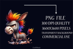 Angry Donkeys Clipart Bundle - CraftNest - Digital Crafting and Art