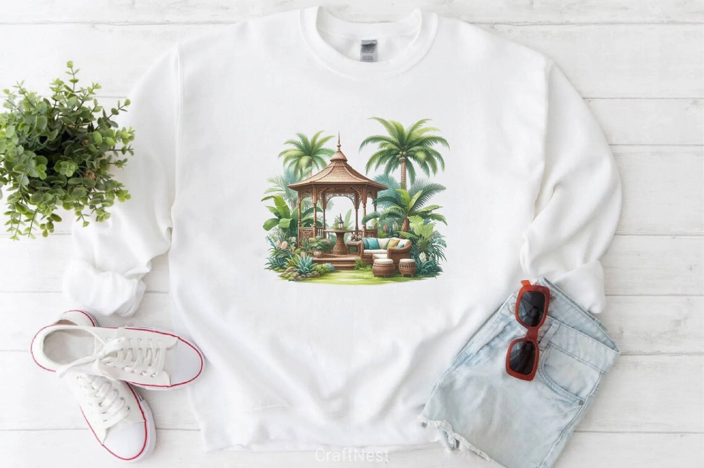 Pavilion Garden Flowers Clipart Bundle - CraftNest - Digital Crafting and Art