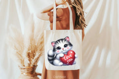 Love You Cat Valentine's Clipart Bundle 5 - CraftNest - Digital Crafting and Art