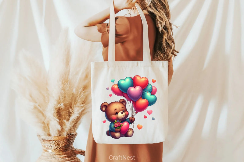 Valentine's Day Teddy Bear Clipart Bundle - CraftNest - Digital Crafting and Art